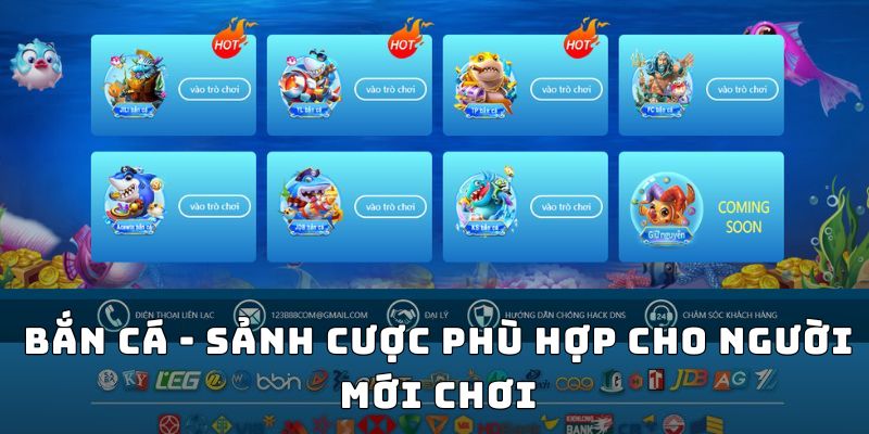 Bắn cá - Sảnh cược phù hợp cho người mới chơi